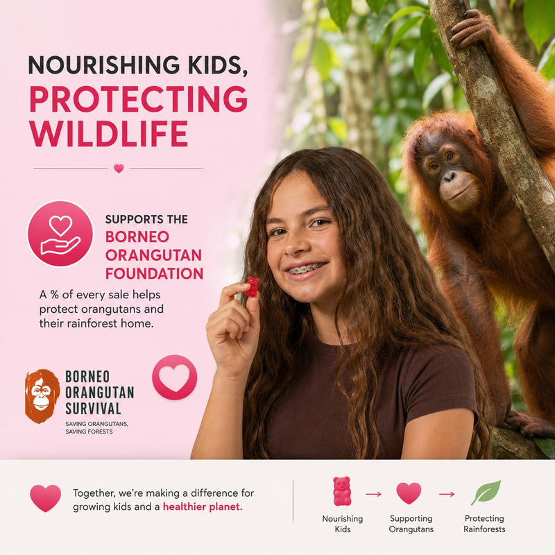 Kids Multivitamin Gummies 3-12 - Berry Flavor Vitamins | Kids Chewable Multivitamins | 60 Daily Gummies Includes Vitamin-A, Vitamin-C, B6, B12, B5, Niacin, Iodine, Zinc & Biotin