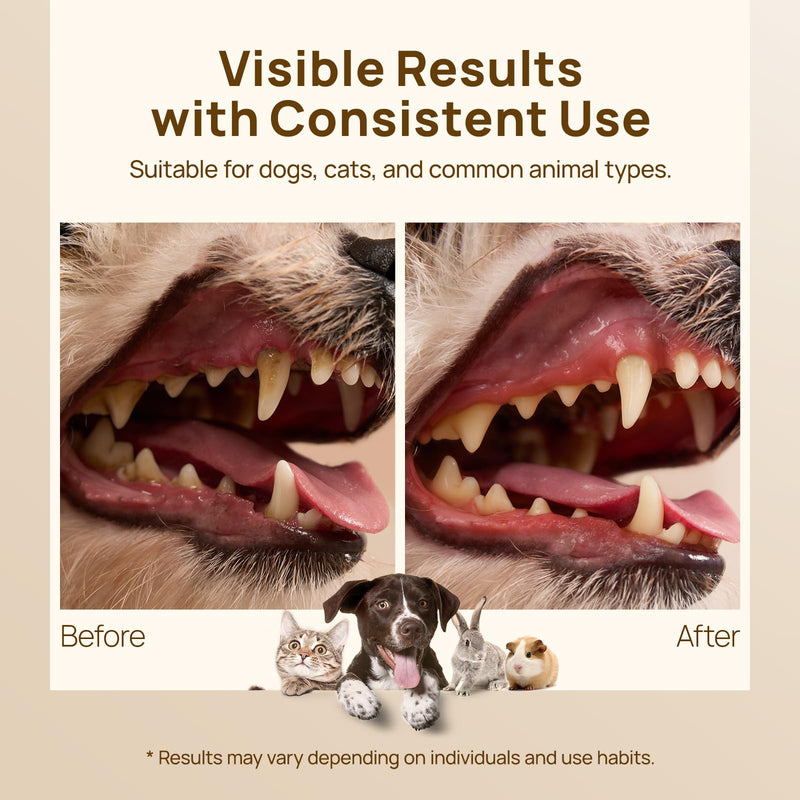 [Australia] - HICC PET Pro Dog Teeth Cleaning Wipes, Vet-Recommended Dental Care Wipes for Plaque & Fresh Breath, No-Rinse Dog Tooth Brushing Kit, Fresh Breath Oral Care, 50 Count, Unscented 1 