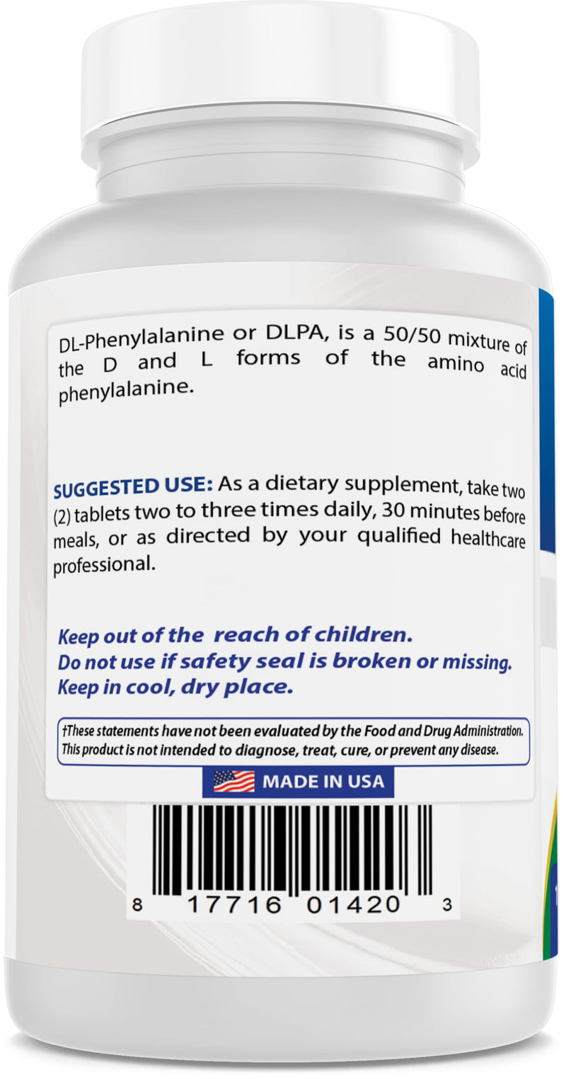 Best Naturals DLPA 500 mg 120 Tablets (120 Count (Pack of 1))