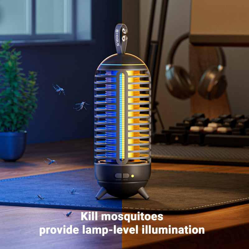 [Australia] - Cordless Bug Zapper Outdoor & Fly Zapper Indoor & Wireless Mosquito Zapper Portable Camping Fly Trap 2500mAh Electric Ideal for Traps (Black) 1 Pack Black 