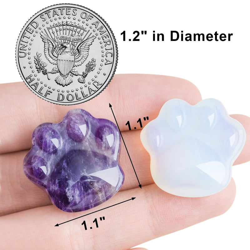 [Australia] - Cat Amethyst Crystals and Healing Stones, Natural Stone for Anxiety Relief, Emotional Balance & Positive Energy, Worry Stones for Stress Relief, Unique Gift for Crystal Cat Lovers Women Men (Amethyst) 