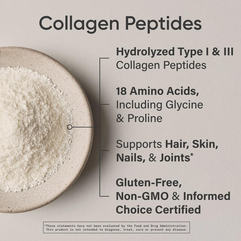 Sports Research® Collagen Peptides Protein Powder 16oz (Unflavored) | 11g Grass-Fed Collagen per Scoop · Hair, Skin & Joint Support · Easy to Mix in Coffee & Shakes - 41 Servings Unflavored 1 Pound (Pack of 1)