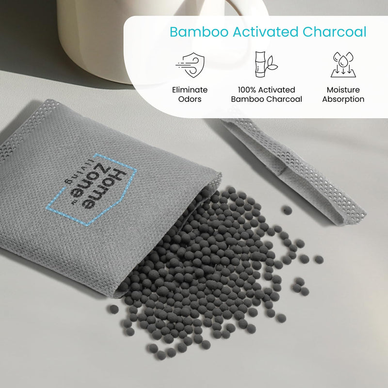 [Australia] - Home Zone Living CleanAura Deodorizing Bamboo Activated Charcoal Filter Bag Set of 4 Replacement CleanAura Filters 