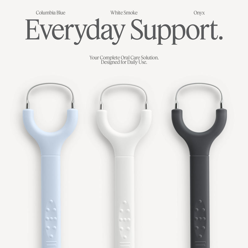 [Australia] - TheTongueBuddy‚Ñ¢ Effective Tongue Scraper for Adults - Ergonomic Tongue Cleaner Promotes Fresher Breath, Travel-Friendly Beauty and Personal Care Essential (Smoke White) Smoke White 