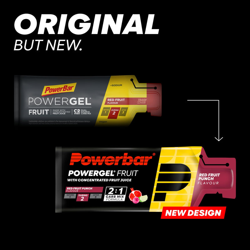 [Australia] - PowerBar - PowerGel Fruit - Red Fruit - 24x41g - High Carb Energy Gel - C2MAX - Sodium 984 g (pack of 1) 