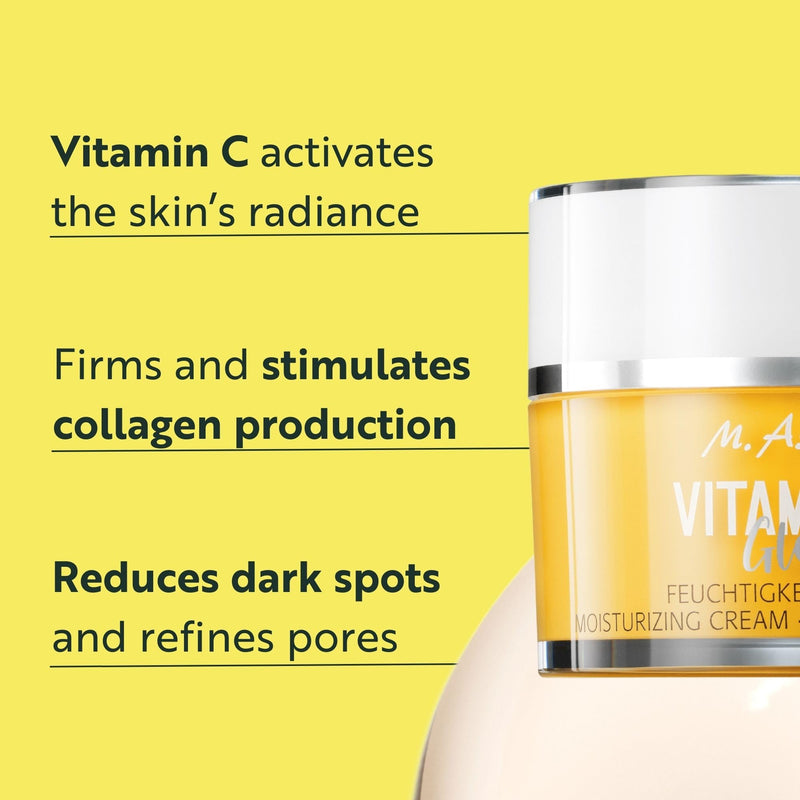 M. Asam Vitamin C Glow Face Cream (1.69 Fl Oz) | Hydrating Face Moisturizer with Vitamin C, Skincare for Radiant Skin, Face Lotion for Smooth & Glowing Beauty
