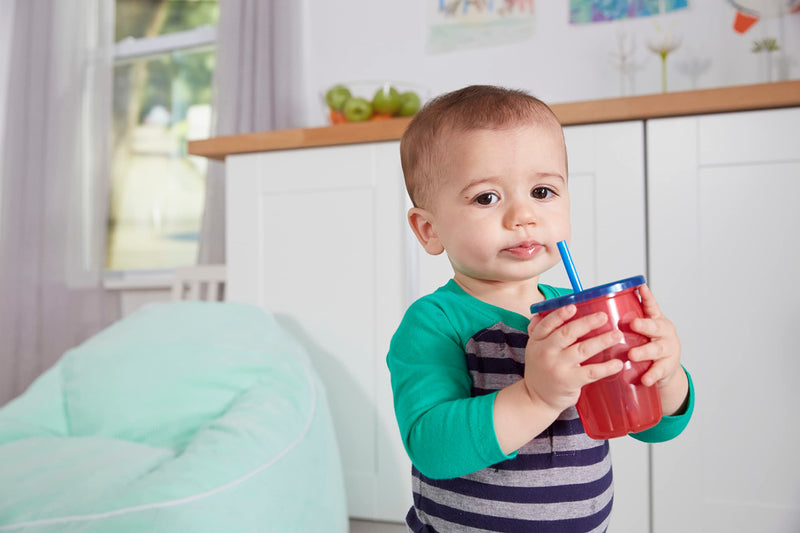 [Australia] - The First Years Take & Toss Toddler Straw Cups - Spill Proof and Dishwasher Safe Toddler Cups with Straws - Toddler Feeding Supplies - 10 Oz - 4 Count Neon Rainbow one size 