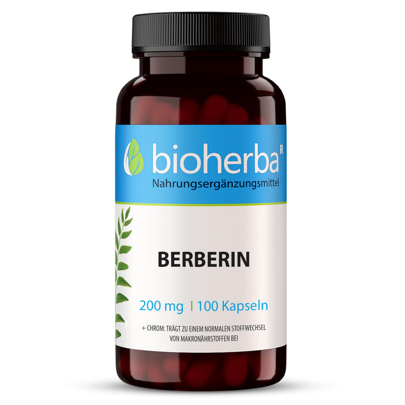 [Australia] - 100 high-dose berberine capsules - 800mg per DAILY DOSE 200mg per berberine capsules - supports blood sugar levels and metabolism, with chromium, berberine HCL from Berberis Vulgaris - BIOHERBA 100 capsules 