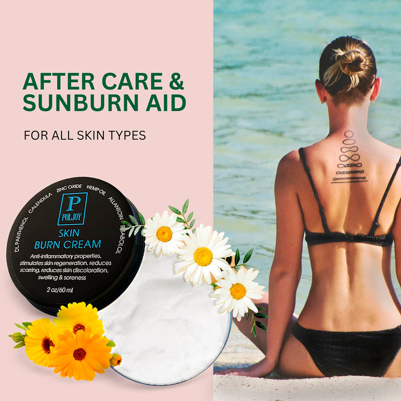 [Australia] - Skin Burn Cream Repair Natural - Post Burns Healing Remedy - Scar Care Promotes Recovery - Soothing First Degree Treatment - Sunburns Aid Fast Relief - Household & Vacation - Made in US (Pack of 1) 