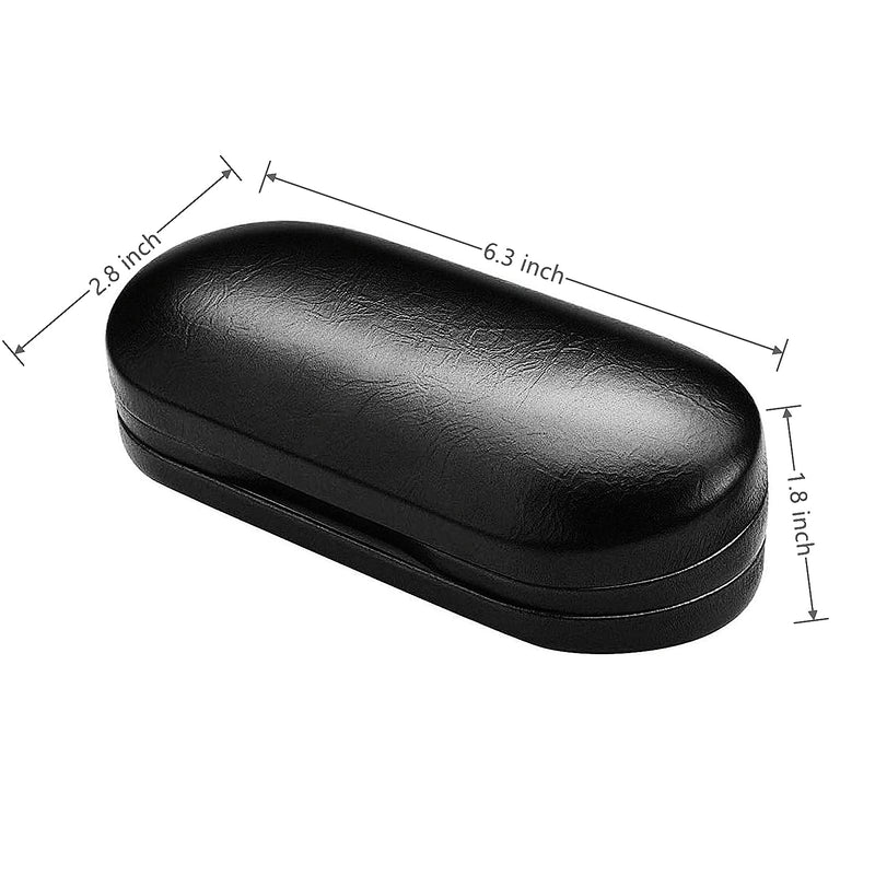[Australia] - MUDOR 2 in 1 Contact Lens Case, Double Sided Contact Lens Travel Kit Includes Remover Tool with Tweezers,Dual Use Design for Contact Lens case and Glasses case (Black-2) Black-2 