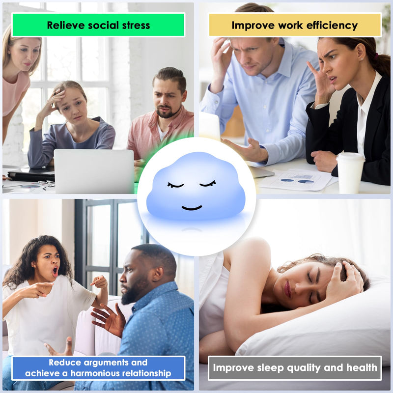 [Australia] - Breathing Lamp Guided Visual Meditation Tool for Mindfulness,Anxiety Relief&Calm Your Mind for Stress&Visual Relaxation and Restful Sleep,478 Seconds Breathing Rate Change 3 Colors,Gift for Kids 