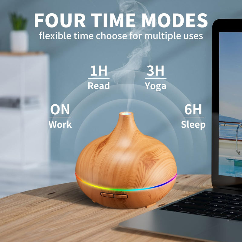 [Australia] - Aroma Diffuser for Essential Oil Large Room,Office Essential Oil Diffusers for Home Kids, Cool Mist humidifier for Bedroom Quiet with Ambient Light,Waterless Auto Off Aromatherapy, 1 count, pack of 1 Beige 