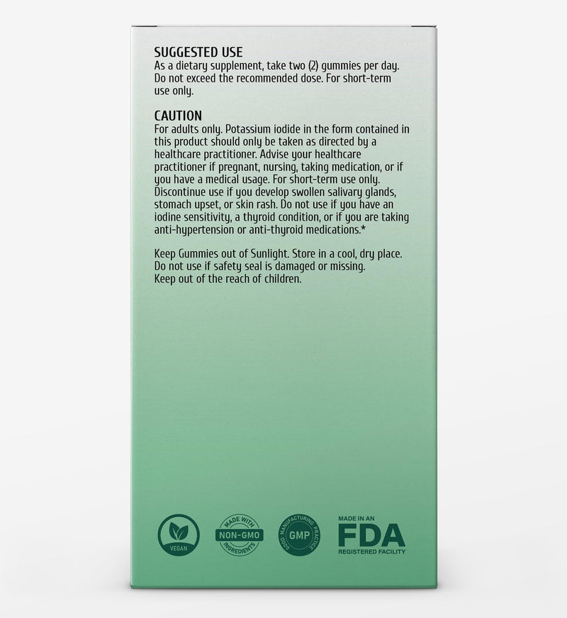 [Australia] - Wild & Organic Iodine Gummies 250mcg - Immune Support Complex w/Potassium Iodide - Selenium Zinc Iodine Supplement for Immune Support - 60 Pectin-Based Gummies - Vegan Supplement with Iodine 