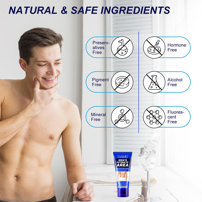 [Australia] - Premium Intimate Hair Removal Cream - Extra Gentle Hair Removal for Men-60g Green 
