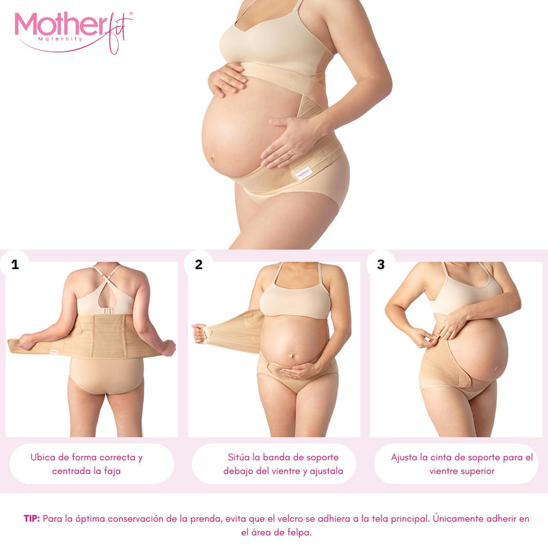 Pregnancy Girdle - Belly Bands for Pregnant Women Breathable Pregnancy Belly Support Band Adjustable Maternity Belt Nude Medium