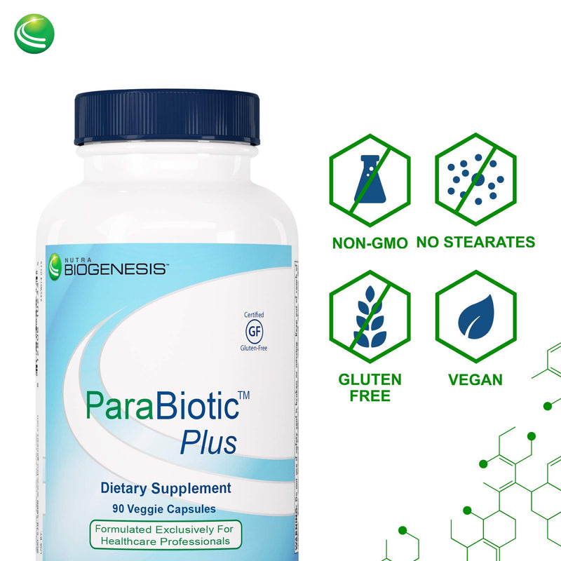 [Australia] - Nutra BioGenesis - ParaBiotic Plus - Organic Neem, Wormwood and Black Walnut for Intestinal Microbiome and Immune System Support - Gluten Free, Vegan, Non-GMO - 90 Capsules 