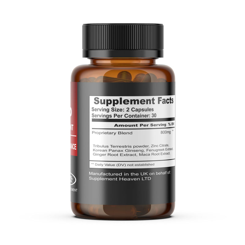 MANUP Male Enhancement Support - 60 Capsules - 1 Month Supply - Supplement Heaven