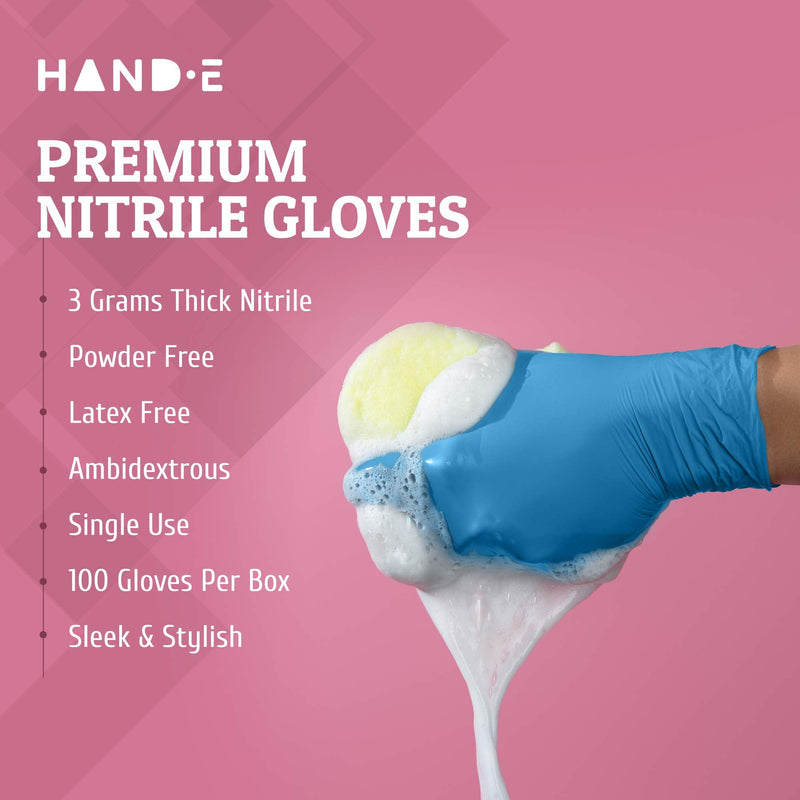 [Australia] - Blue Nitrile Disposable Gloves Medium | 100-Pack | Latex-Free for Medical, Surgical, Cleaning, Food Prep, Cooking, Tattoo, Hair Dye, Mechanics Non-Rubber Non-Plastic 