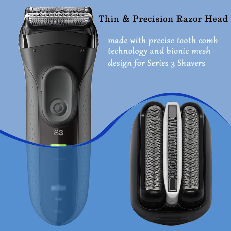 [Australia] - Shaving Head Shaver Men's Electric Replacement Head for Series 3, S3 Shaving Head Replacement Shaving Part Series 3 32b with Precision Trimmer for Series 3 Electric Shaver Men (32b) 