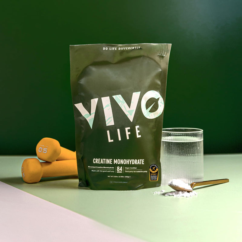 Vivo Life - Creatine Monohydrate Powder Micronised - Vegan, Unflavoured (252 g, 84 Servings)
