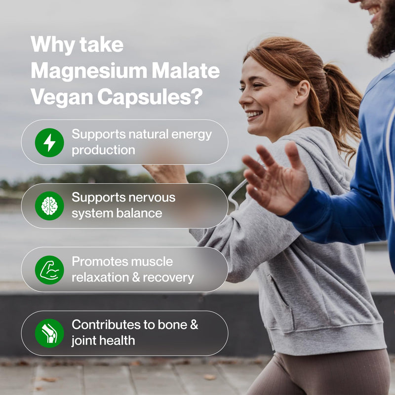 Hepatica Magnesium Malate | 2,000 mg per Serving | 180 Vegan Capsules | GMP & 3rd Party Lab Tested