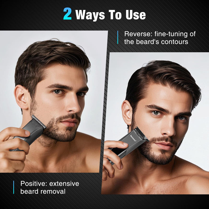 Kensen Adjustable Beard Trimmer for Men – Precision Ceramic Blades, Waterproof, Rechargeable, Ideal for Beards, Mustaches & Hair Electric Shavers Facial Hair Trimming Electric Razor Clipper Groomer