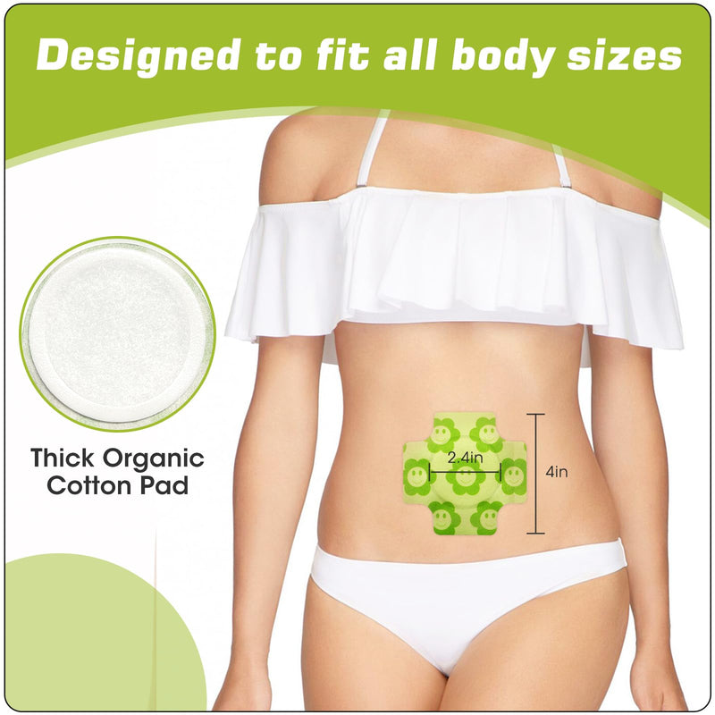 [Australia] - 48PCS Castor Oil Pack Wrap Patches, Disposable Castor Oil Belly Button Patch, No Wash, Easy to Use, Anti-Seepage,4" X 4" 