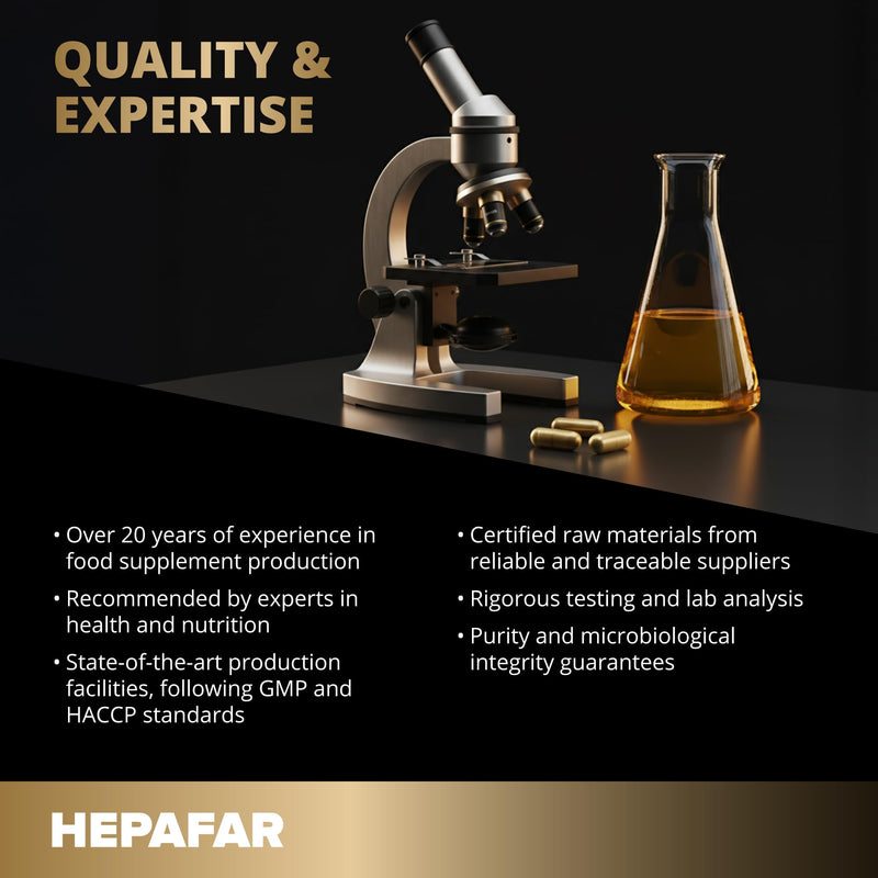 Hepafar Gold Premium with Glutathione, Turmeric, Silybin Complex, Choline, Artichoke, and Ginger - Liver Supplement, 30 Capsules, by Sensilab Hepafar Gold 1x