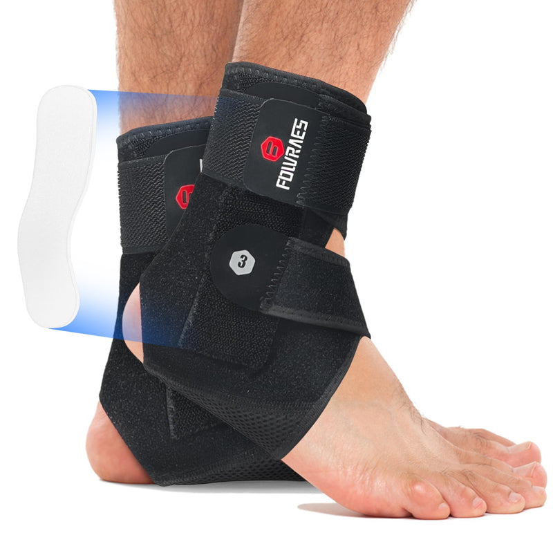 2 Pack Ankle Brace With Side Stabilizers,Ankle Sprain Brace for Men & Women Injury Recovery,Joint Pain Relief,Ankle Support for Running Volleyball Basketball (Medium) Medium