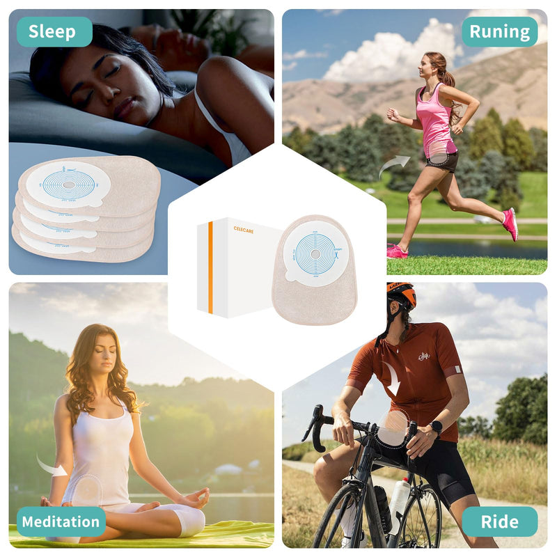 [Australia] - One-Piece Closed Colostomy Bags 30PCS,15mm-65mm Cut-to-Fit,One Piece ostomy Disposable Pouch Ostomy Supplies for Ileostomy C001,Travel Backup 