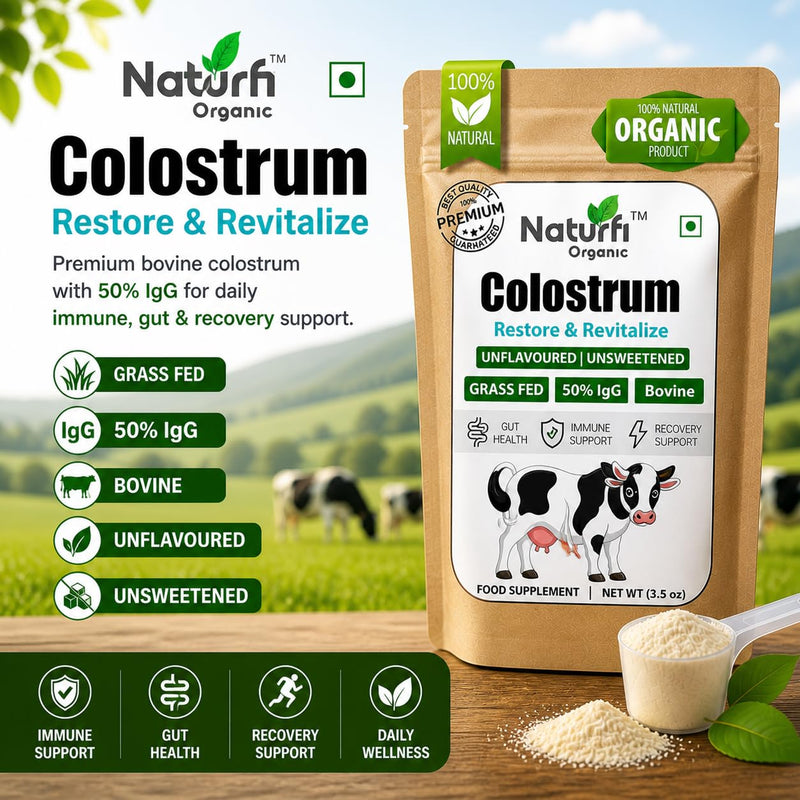 Colostrum Powder | 100 Servings | 50% IgG | Freeze-Dried | First 4-6 Hour Milking Grass Fed Colostrum - Bovine Colostrum, Gut Health Bloating Immunity Skin & Hair, Keto, Gluten & Fat Free (3.5 Oz)