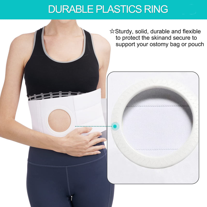 [Australia] - Medical Ostomy Belt Ostomy Hernia Support Belt Abdominal Binder Brace Abdomen Band Stoma Support For Colostomy Patients to Prevent Parastomal Hernia Stoma Opening- Men Or Women- Size L Large (Pack of 1) 