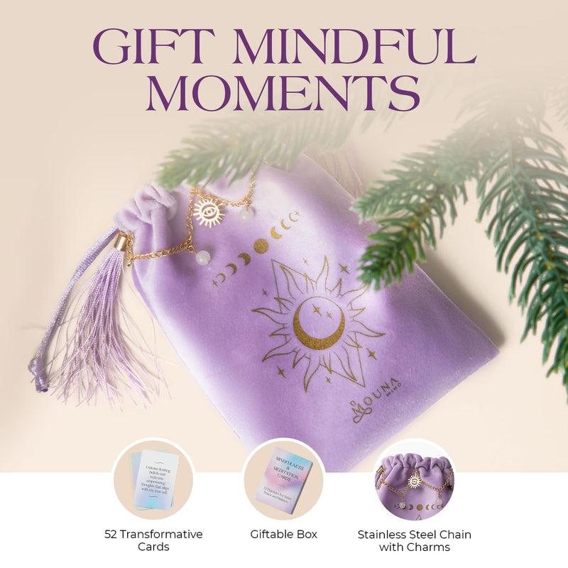 [Australia] - Mindfulness Cards for Stress Relief - 52 Daily Meditation Cards for Mindful Affirmations- Positive Affirmations Cards - Perfect Mindfulness and Self Care Gifts 