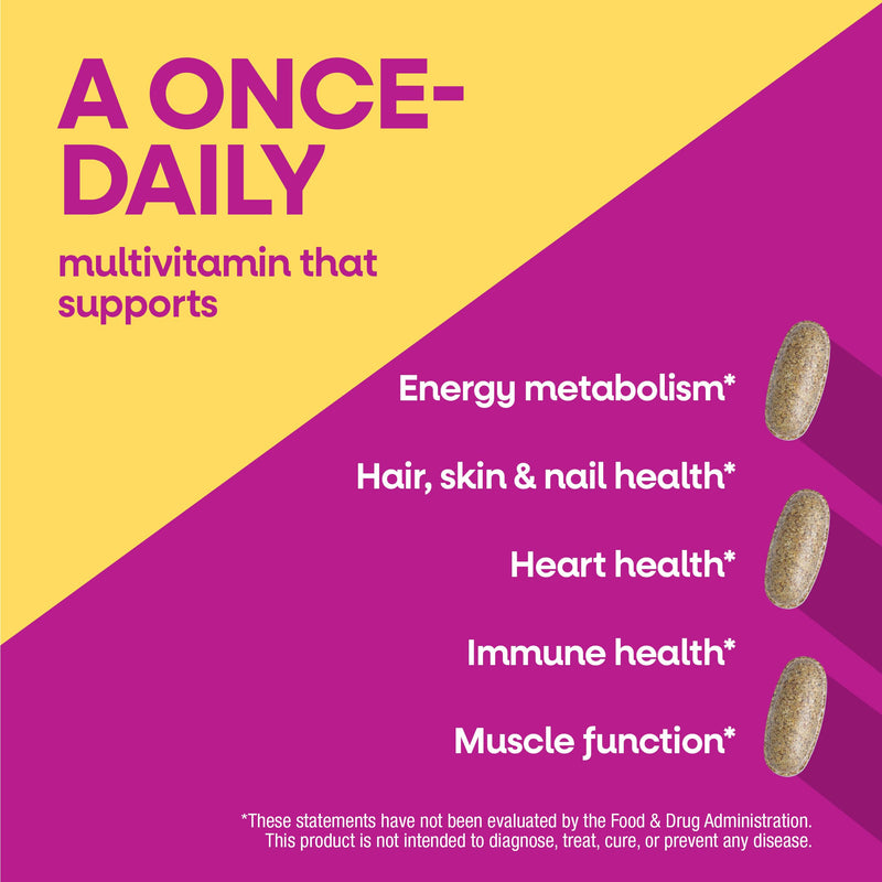 Nature's Way Alive! Complete Multivitamin for Women, Daily Vitamin, 50 ct | Women’s Vitamin Tablets Supports Cellular Energy Metabolism, Hair, Skin & Nails*, B-Vitamins, with Superfood Antioxidants 50 Count (Pack of 1)