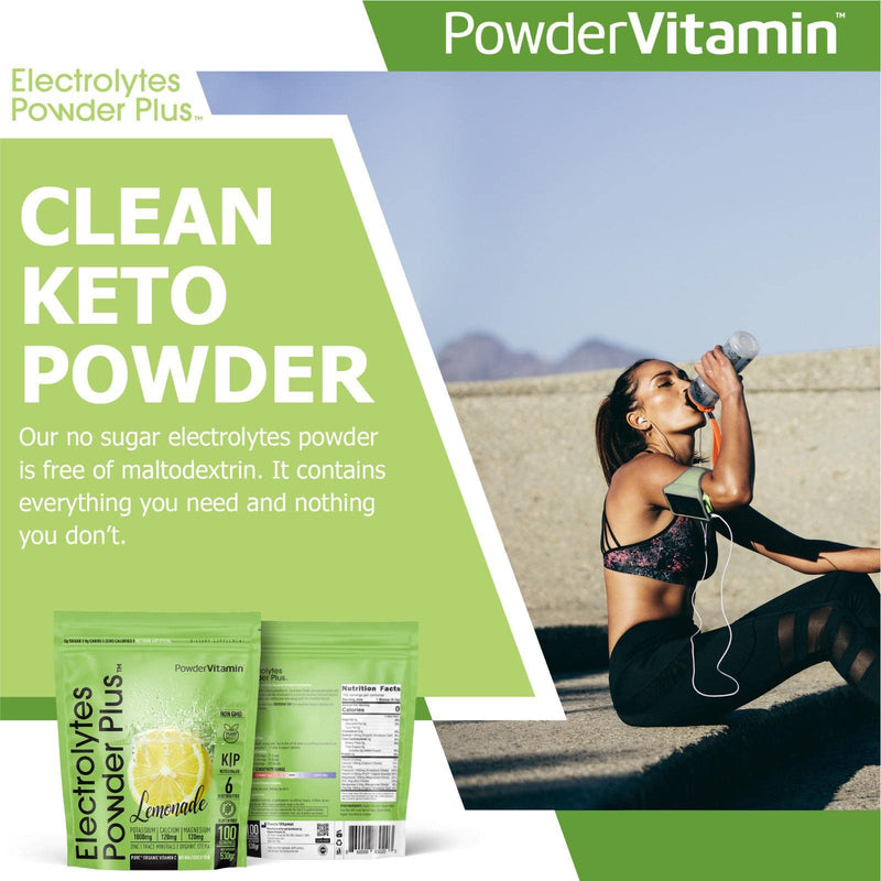 [Australia] - Electrolytes Powder Plus Keto, Lemonade (100 Servings) 0 Sugar, No Maltodextrin,1000mg Potassium,120mg Calcium,120mg Magnesium,Organic Vitamin C,Zero Calories, Energy Hydration Powder 