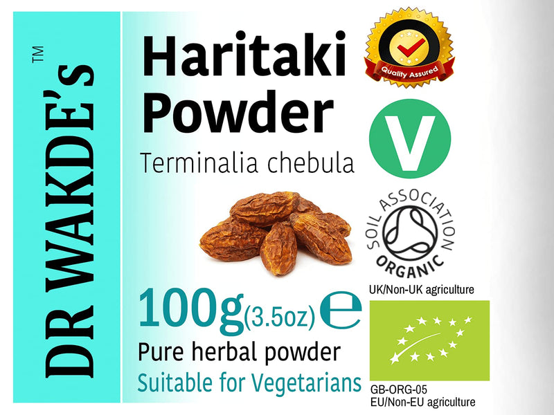 [Australia] - DR WAKDE'S Organic Haritaki Powder (Hirda | Terminalia chebula) - 100g (3.5oz) | Pure, Raw & Dried Powder | Ayurvedic Herb | Vegan | Nothing Added, Nothing Removed | Same Day Dispatch 3.53 Ounce (Pack of 1) 