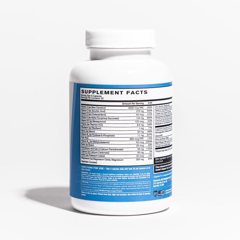 BARE PERFORMANCE NUTRITION, BPN Strong Multi-Vitamin, Foundational Health, Improved Mood and Sleep, Adaptogens, Improved Cognitive Health (Pack of 2) 30 Count (Pack of 2)