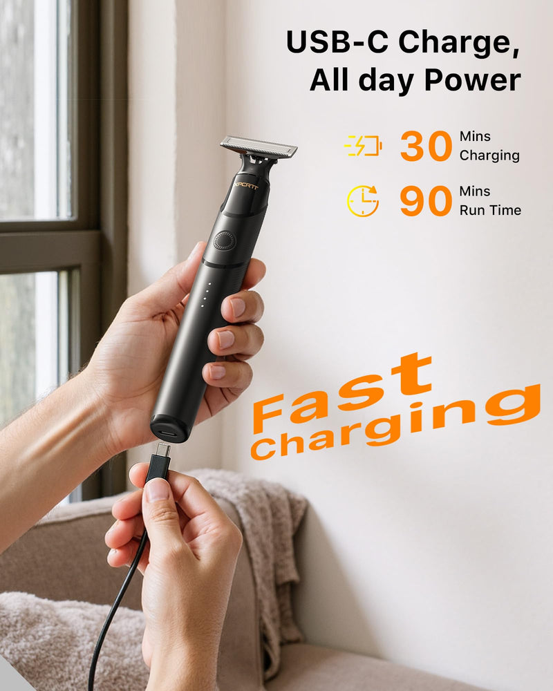 [Australia] - [2025 Upgraded] Beard & Nose Hair Trimmer Kit, [All-in-One] 12 in 1 Rotating Comb, Travel Body Hair Electric Shaver for Men, USB-C Fast Charging, Painless Razor Waterproof Wet/Dry, Black(Pack) Pack Version 