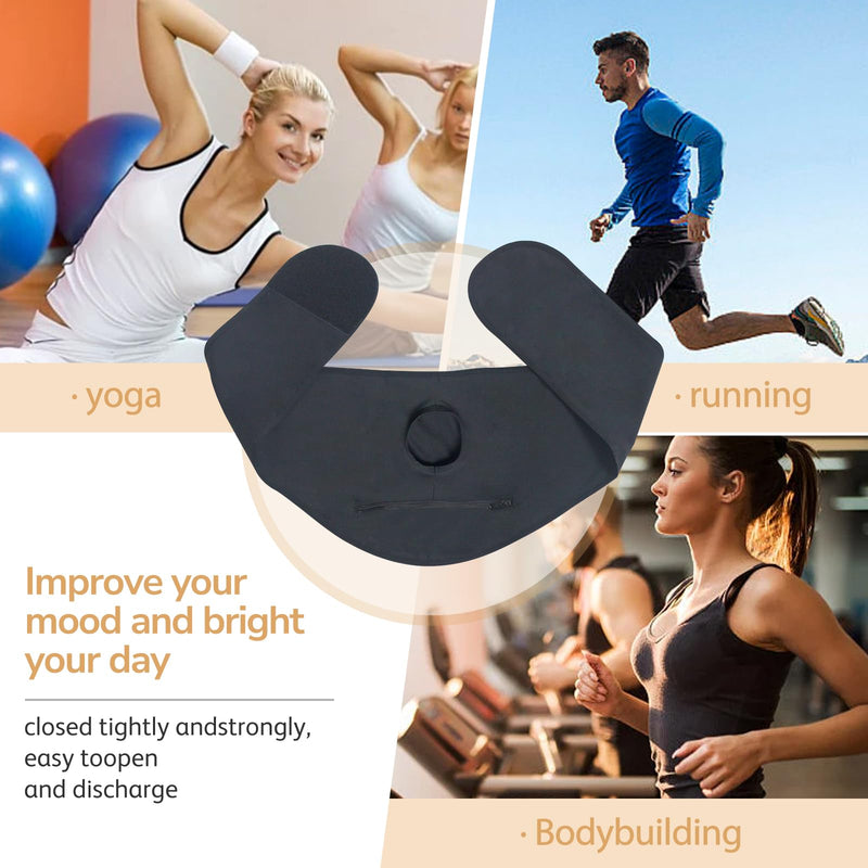 [Australia] - Ostomy Belt, Ostomy Supplies, Ostomy Support Belt Stealth Belt for Ostomy Bag Inner Pocket to Hold Ostomy Pouch for Men & Women, Ostomy Bag Cover for Sport & Swiming - Medium BLACK Medium(waist size:33''-43'') 