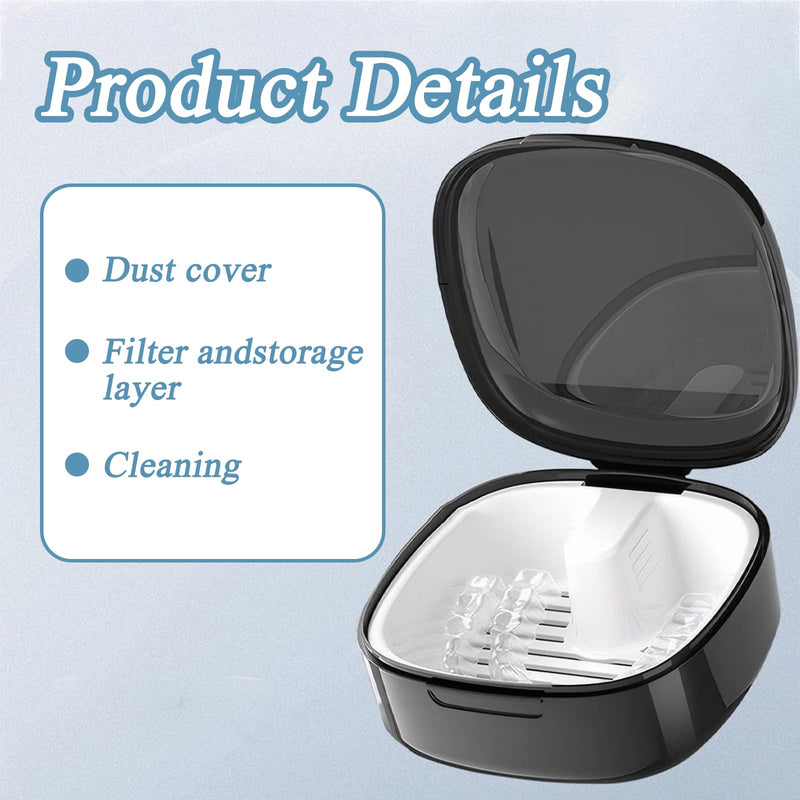 [Australia] - 2 pieces braces box, portable denture box, denture box for grinding splints and dental splints cleaning, denture box for children and adults, extra deep for overnight soaking 