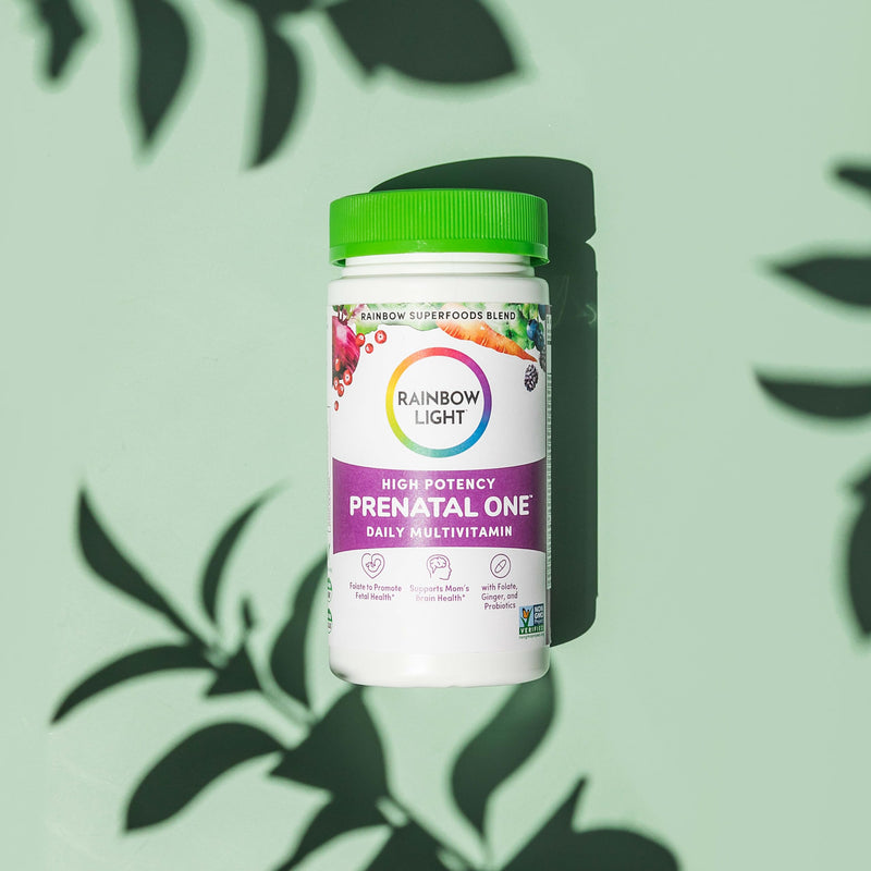 [Australia] - Rainbow Light Prenatal One High Potency Daily Multivitamin with Folate, Ginger and Probiotics; Supports Mom and Baby from Conception to Nursing; Vegan, 150 Tablets,* Pack May Vary 150 Count (Pack of 1) 