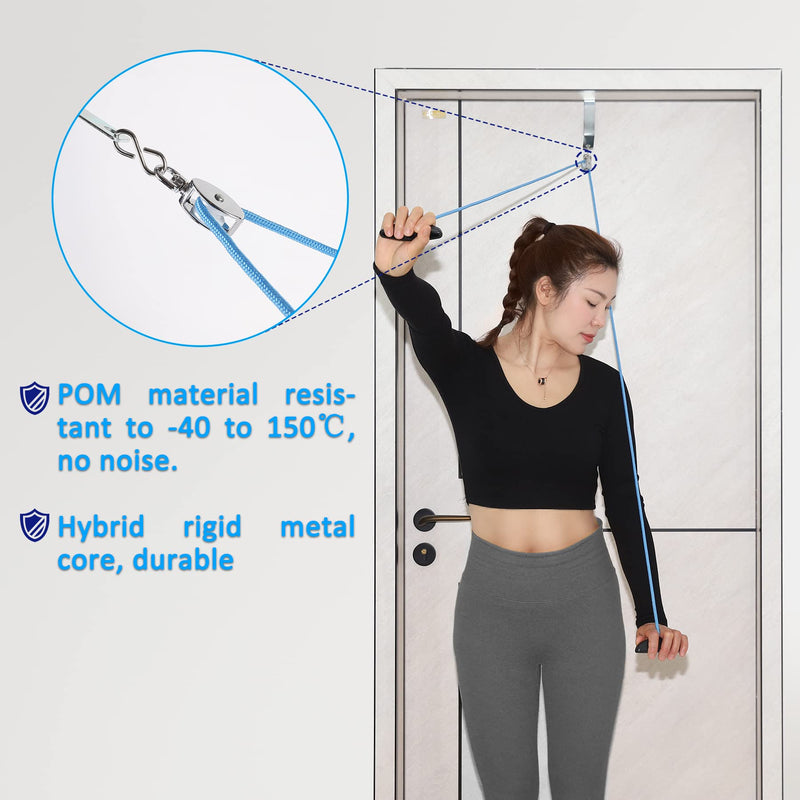 Shoulder Pulley Over The Door Physical Therapy System, Exercise Pulley for Physical Therapy, Alleviate Shoulder Pain and Facilitate Recovery from Surgery (Black)