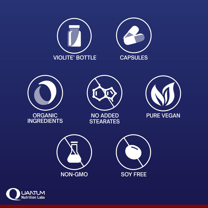 QNL Quantum Plant Multi-Vitamin - Complete Multivitamin - Immune Support for Adults - Natural Multivitamin for Men & Women - 120 Plant-Source Capsules