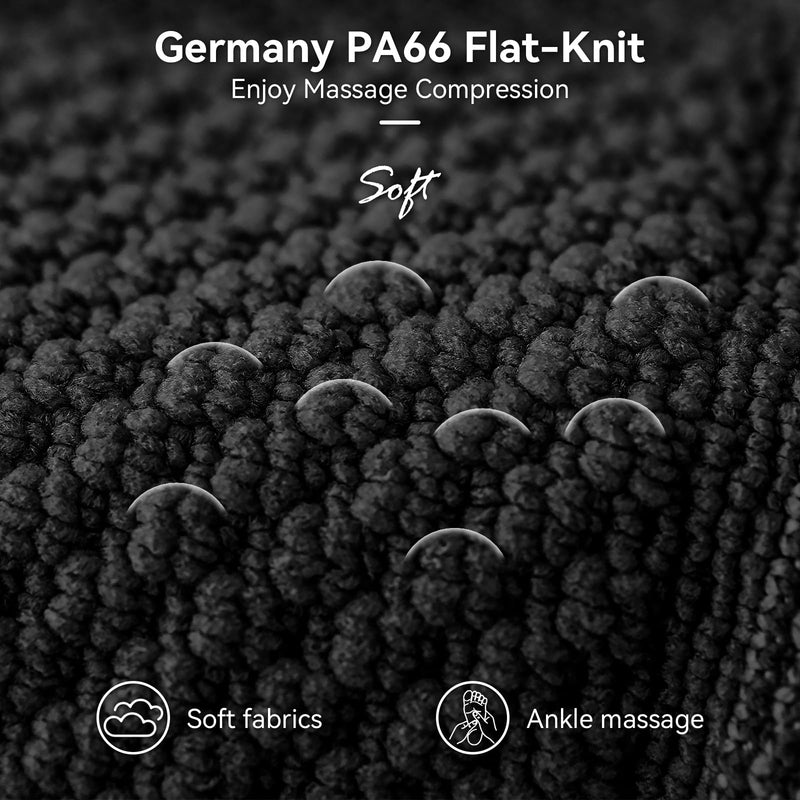 Flat Knitting Ankle Brace For Women&Men, 7-Zone Dynamic Compression Sleeve w/Flex Strap,Foot Support For Sports, Sprained Ankle, Achilles Tendonitis, Plantar Fasciitis Relief(Pack of1)L, Black Large