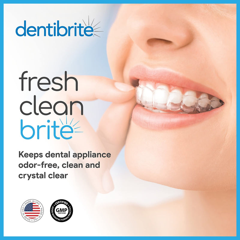[Australia] - Crystals Cleaner for Removable Dental Appliances - Invisalign Aligners, Retainers, Guards, Dentures, Trays/Aligners - Odor Remover - No Persulfates or Dyes - 30ct - Made in USA 