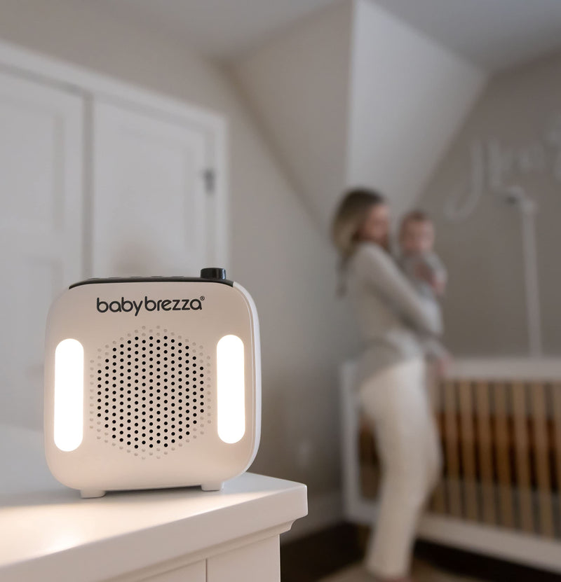 [Australia] - Baby Brezza Adjustable Baby Sound Machine and Night Light with 18 Sounds – Small, Portable Design for Easy Travel or Crib Use – includes Lullaby, Nature, White Noise, Waves + More – USB Powered 