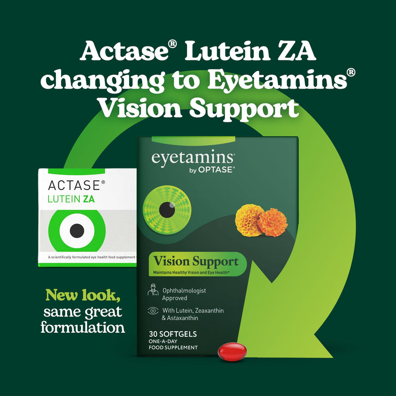 Eyetamins Vision Support 2 Pack Advanced Antioxidant Eye Supplement with Lutein, Zeaxanthin & Astaxanthin, Vitamins C, D & E, Zinc & Copper - Supports Healthy Vision and Eye Health, 2x30 Softgels 30 count (Pack of 2)
