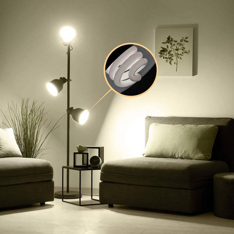 [Australia] - JACKYLED UL-Listed GU24 CFL Light Bulbs, T3 13W 2700K Warm White GU24 Base Compact Flourescent Bulbs, Energy Efficient 900lm Spiral Bulb, 2-Pack 2 Count (Pack of 1) 