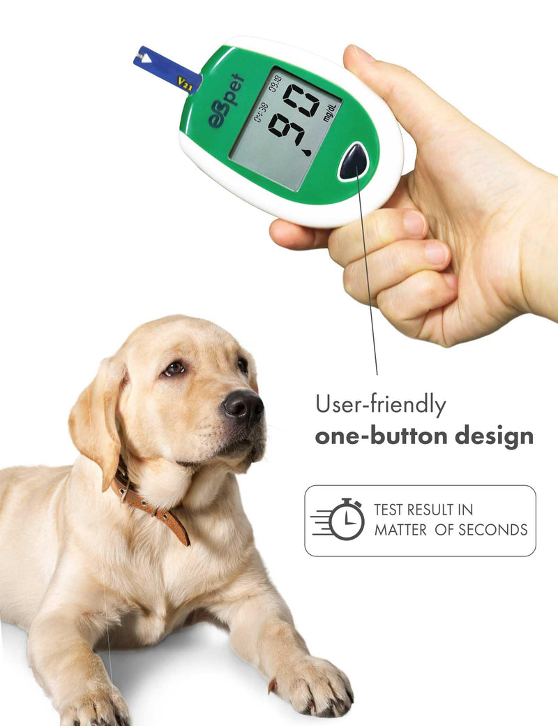[Australia] - eBpet Test Strips for Use eBpet Blood Glucose Monitoring System, 25 Test Strips, Dog & Cat Code Card 