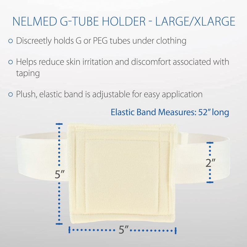 [Australia] - Core Products NelMed G-Tube Holder – Feeding Tube Belt Holder for PEG, G, J Tubes – Adjustable, Discreet Support for Tube Feeding – Large/XLarge (45-60 inch Waist) Large/XLarge (46-60 Inch) 